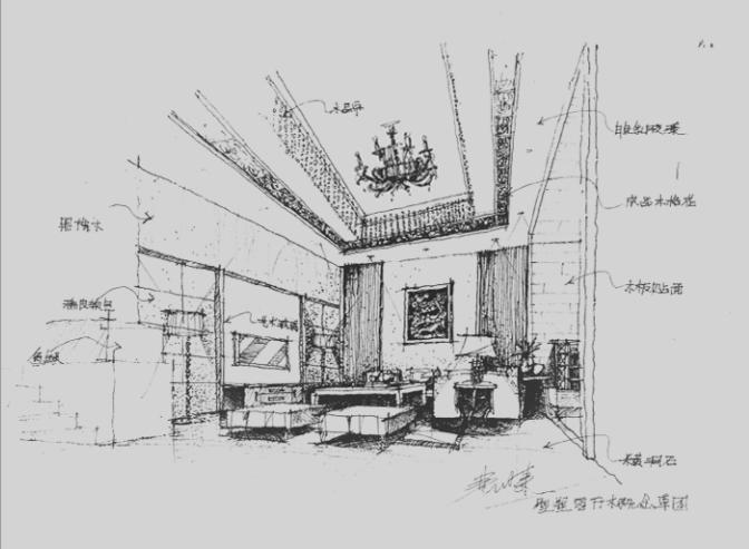 中式别墅施工图及效果图的CAD图