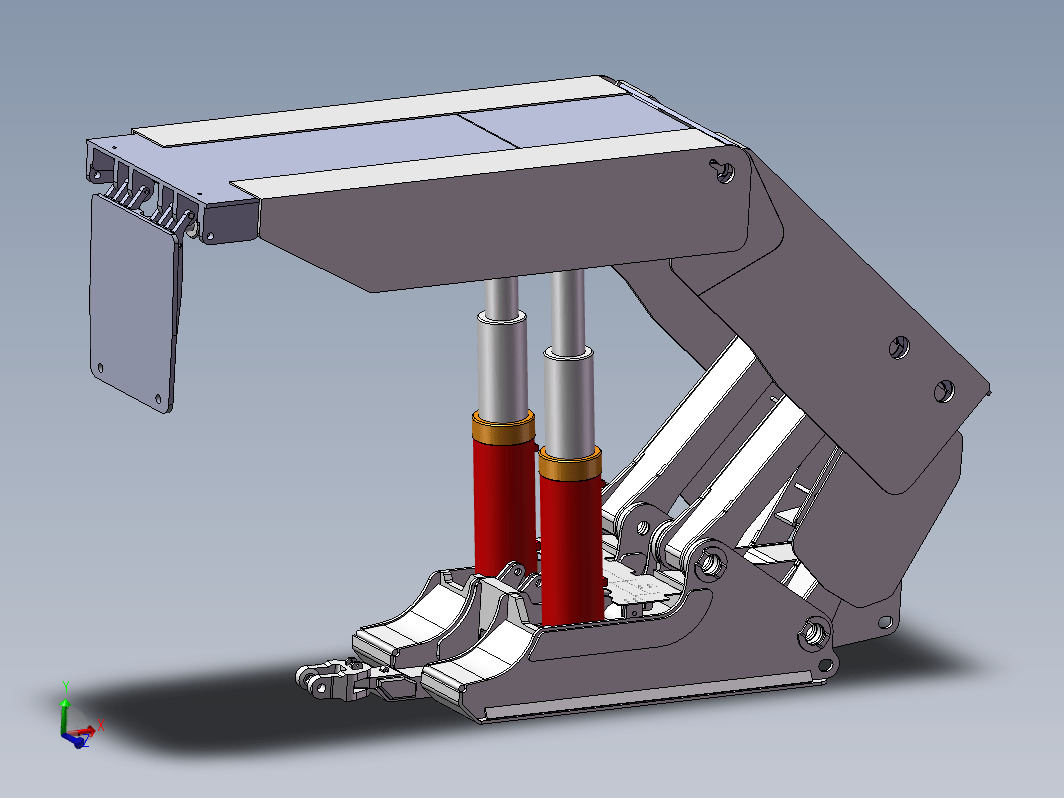 6号矿液压支架结构设计三维SW2011带参+CAD+说明