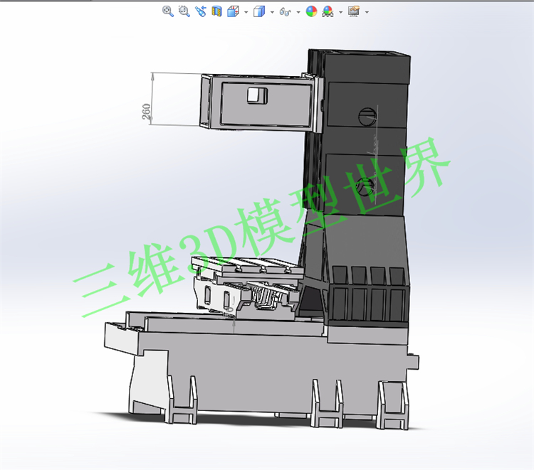 (B0139)立式加工中心光机模型