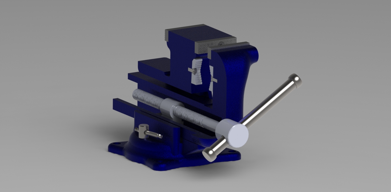 虎钳台钳卡钳-assembly-of-bench-vice-in-solidworks-1 5 SW