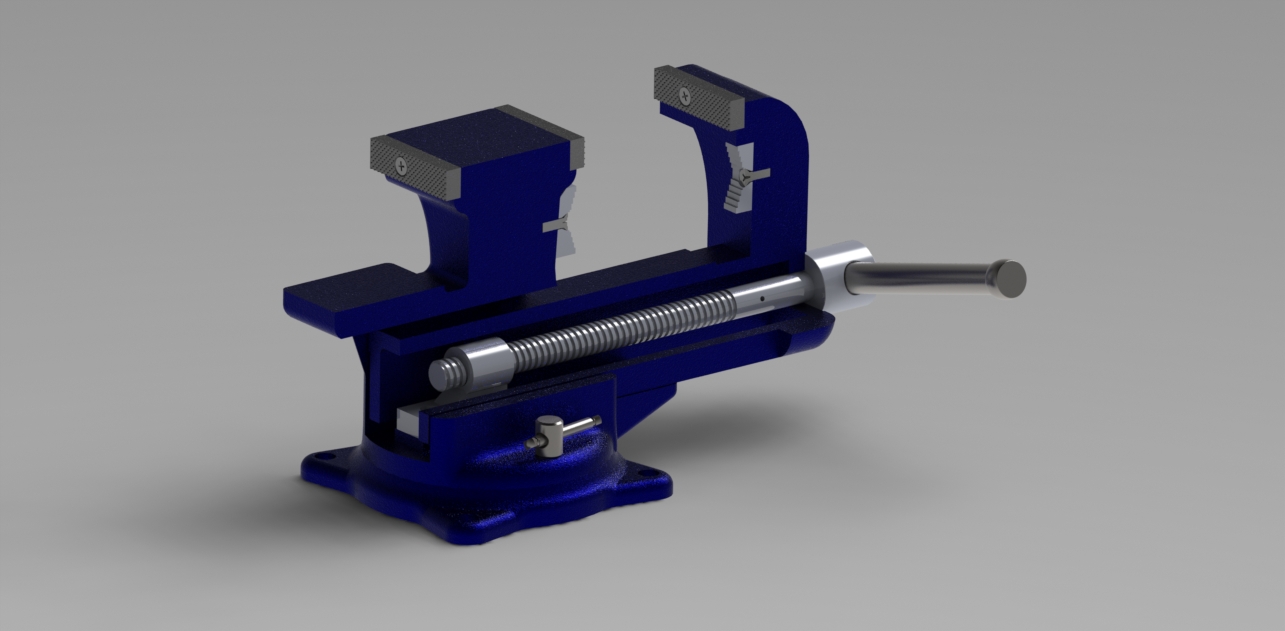 虎钳台钳卡钳-assembly-of-bench-vice-in-solidworks-1 5 SW