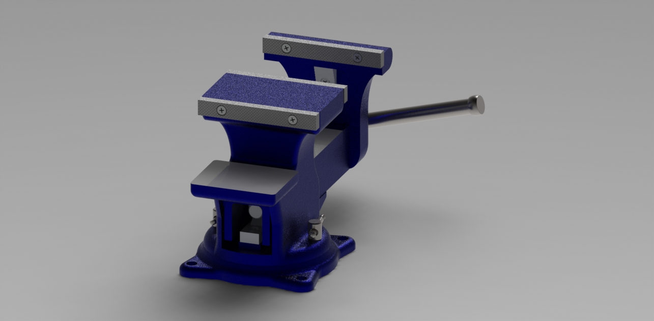 虎钳台钳卡钳-assembly-of-bench-vice-in-solidworks-1 5 SW