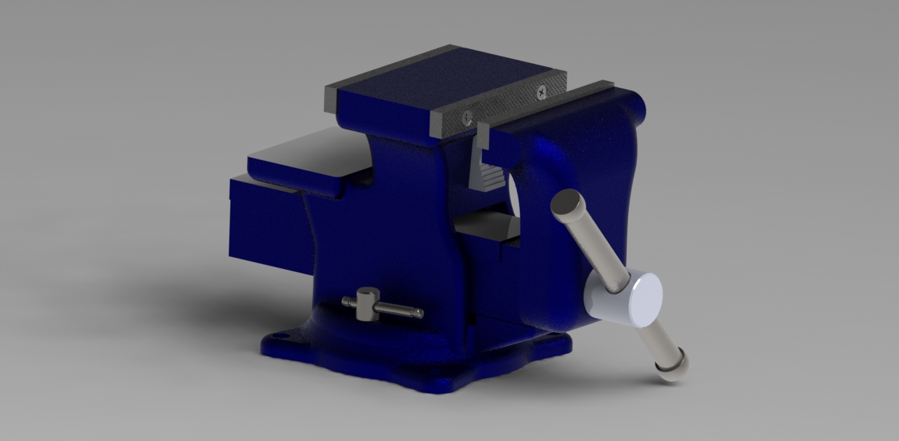 虎钳台钳卡钳-assembly-of-bench-vice-in-solidworks-1 5 SW