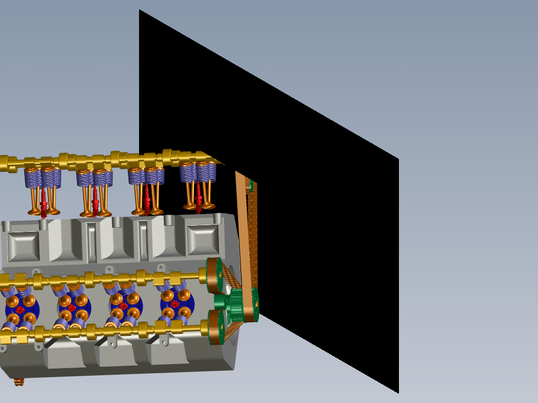 V8发动机内部结构3D图纸