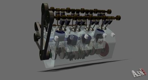V8发动机内部结构3D图纸缩略图