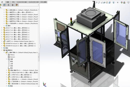 通用焊接铝型材钣金设备机架模型三维SW2017带参缩略图