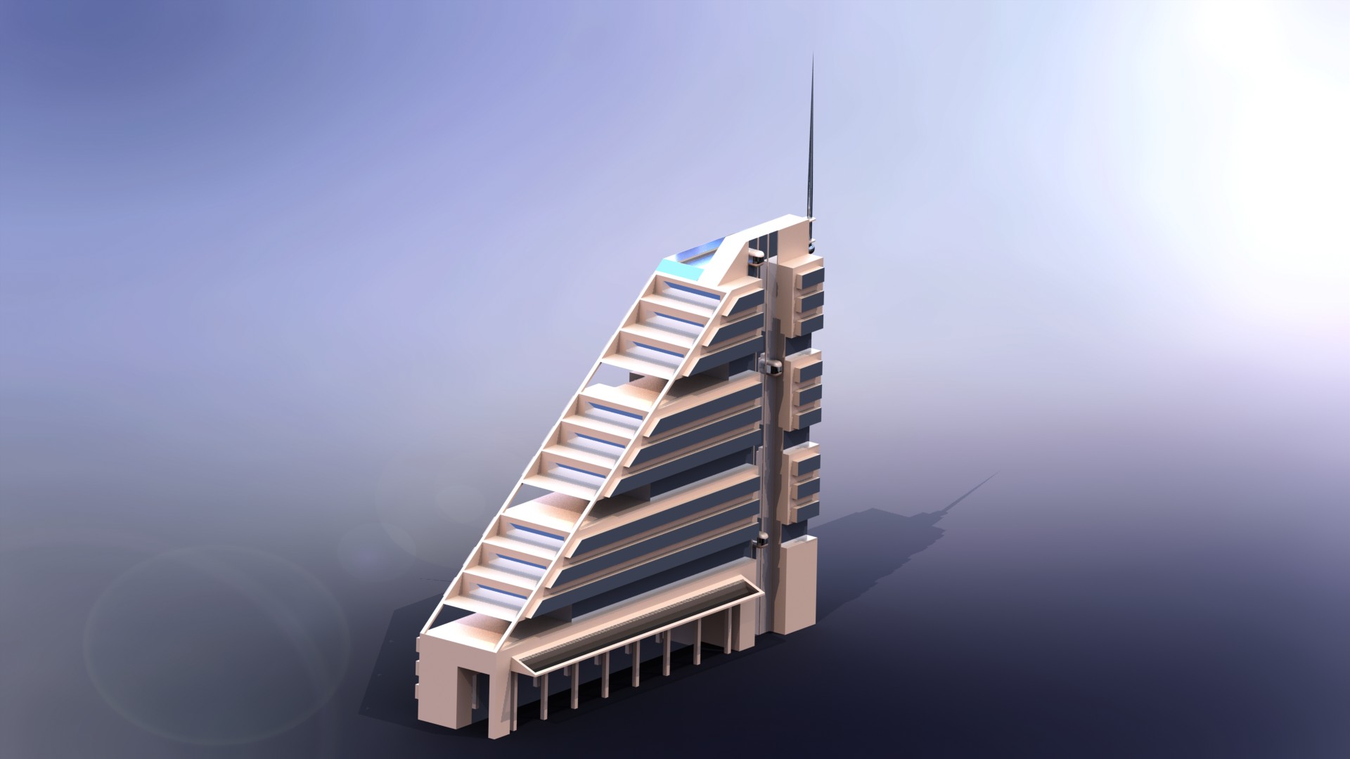 三角形大楼模型