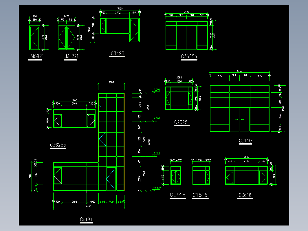 别墅排屋CAD-AM