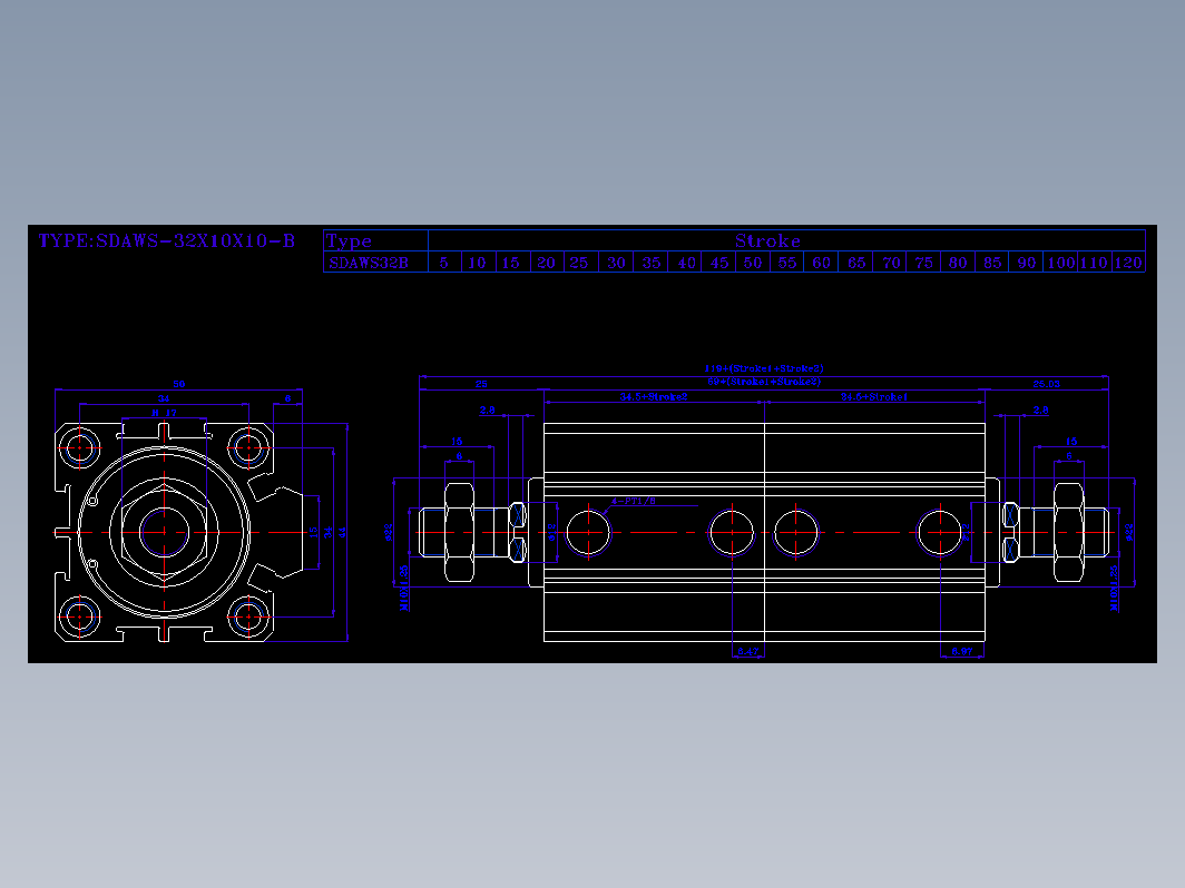 SDA气缸 83-SDAW-32-SW