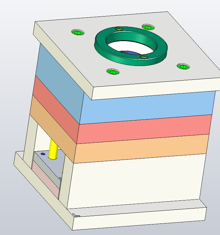 塑料积木注塑模具设计三维STP+CAD+说明