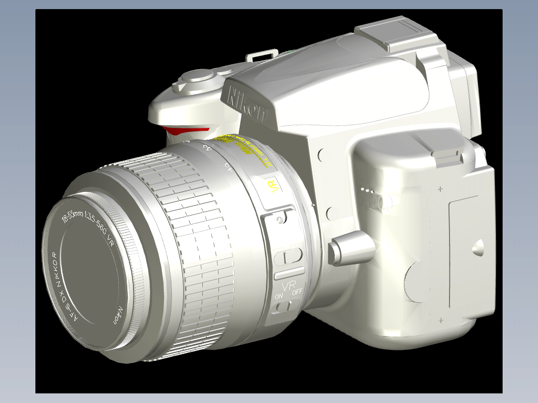 AUTOCAD尼康D5000单反相机模型