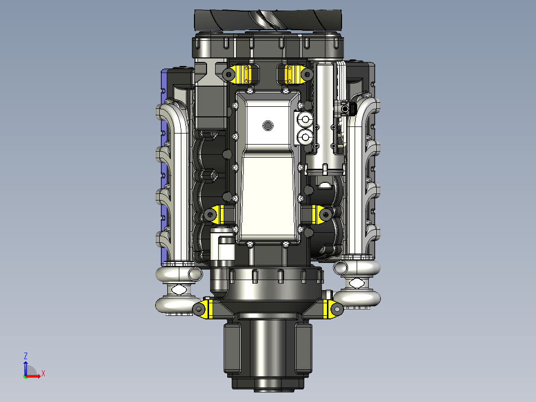 V8涡轮增压柴油机模型