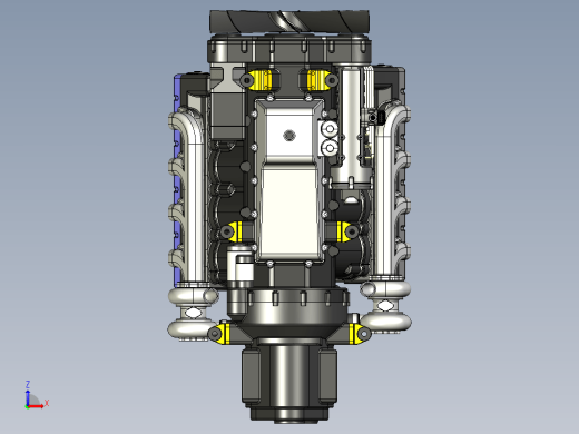 V8涡轮增压柴油机模型缩略图