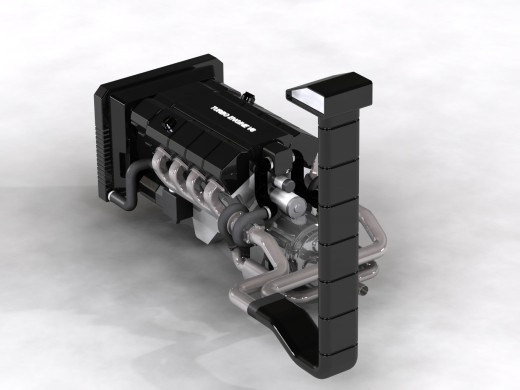 V8涡轮增压柴油机模型缩略图