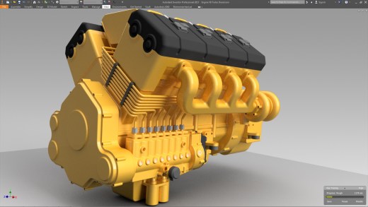 V8涡轮增压柴油机模型缩略图
