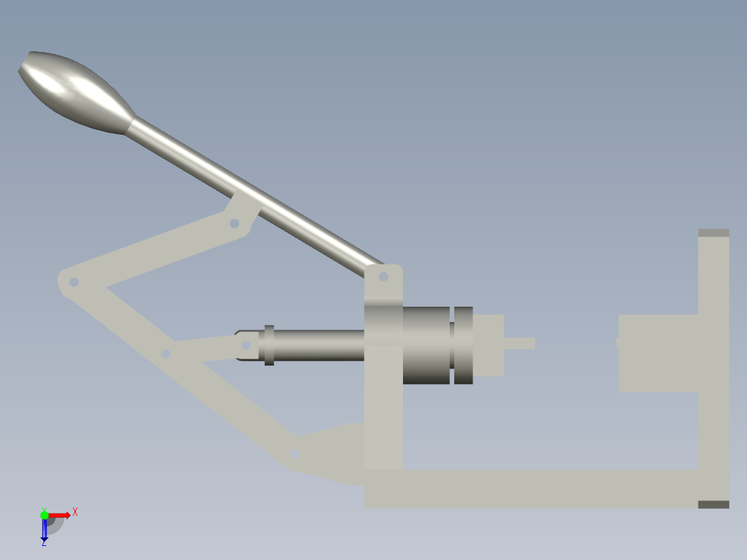 手动冲床proe运动仿真