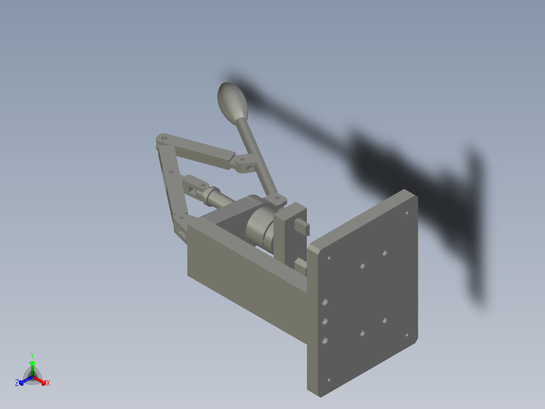 手动冲床proe运动仿真
