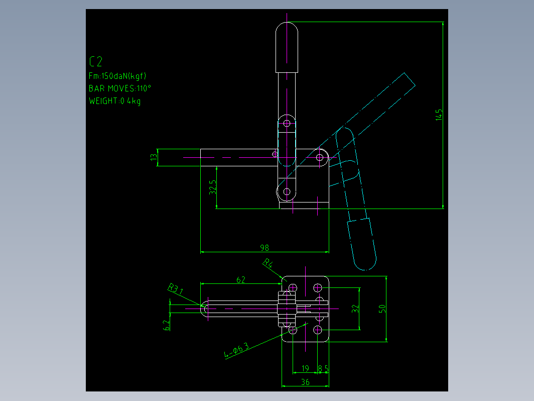 快速钳夹肘夹卡钳-C2