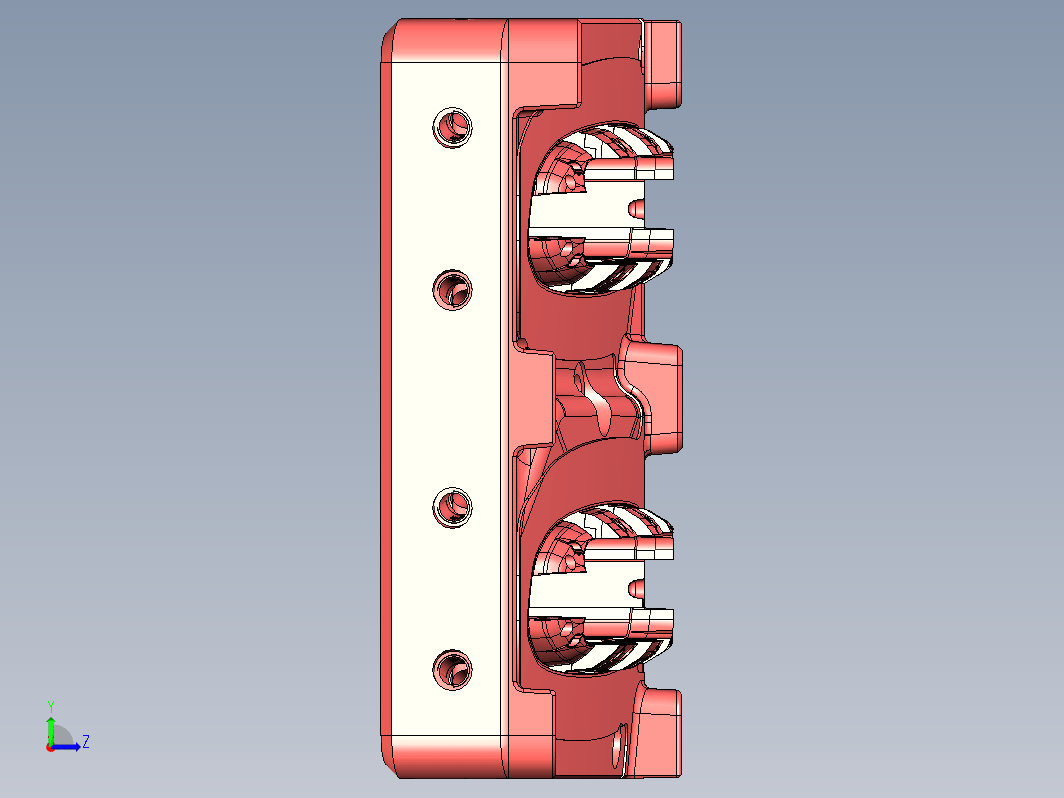 整体倾斜式顶出模具