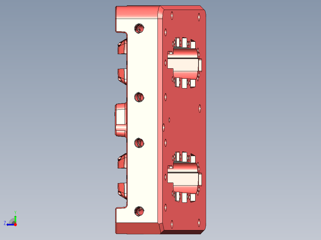 整体倾斜式顶出模具