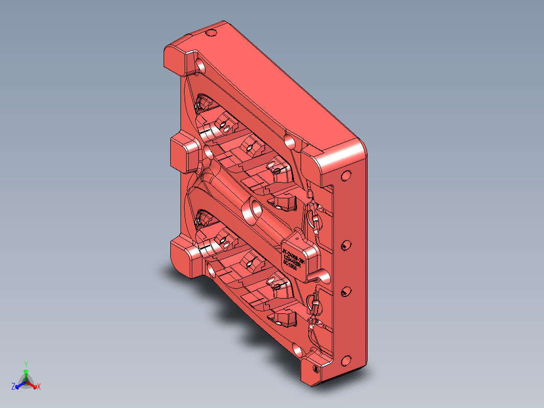 整体倾斜式顶出模具