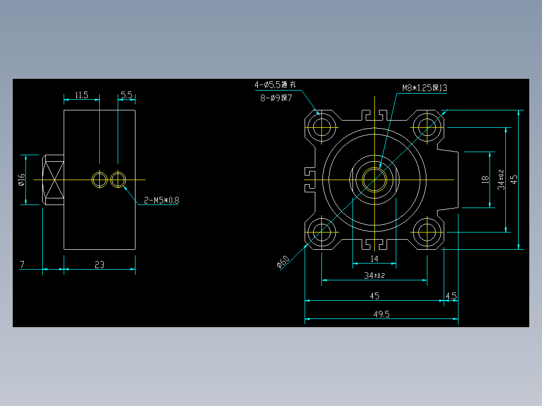 气缸 CQ2B32-5D