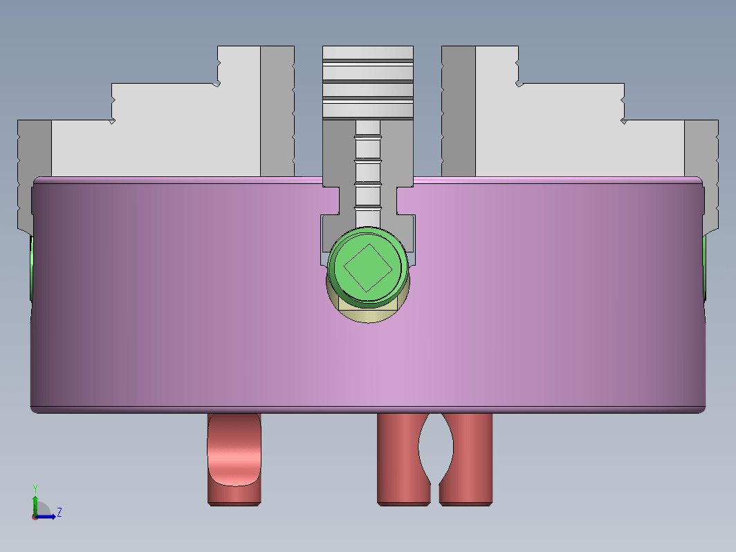 车床夹头四爪卡盘3D数模 Lathe Chuck