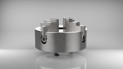 车床夹头四爪卡盘3D数模 Lathe Chuck缩略图