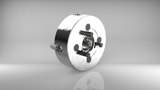 车床夹头四爪卡盘3D数模 Lathe Chuck缩略图