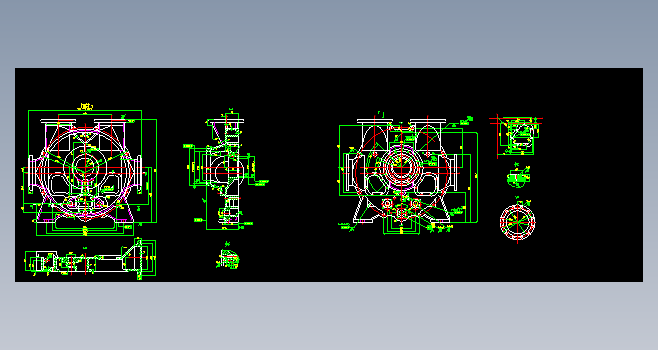 2BEK 400 水环真空泵 装配图 （生产用图）CAD