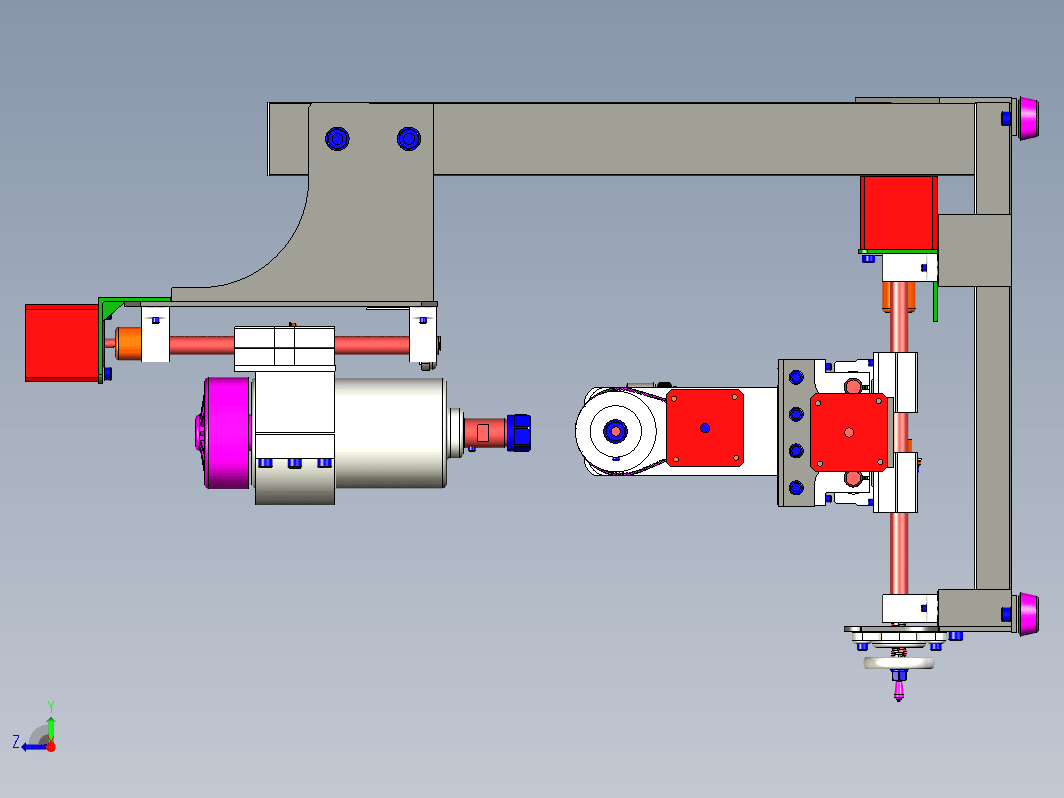 C4_CNC5轴数控铣床3D模型