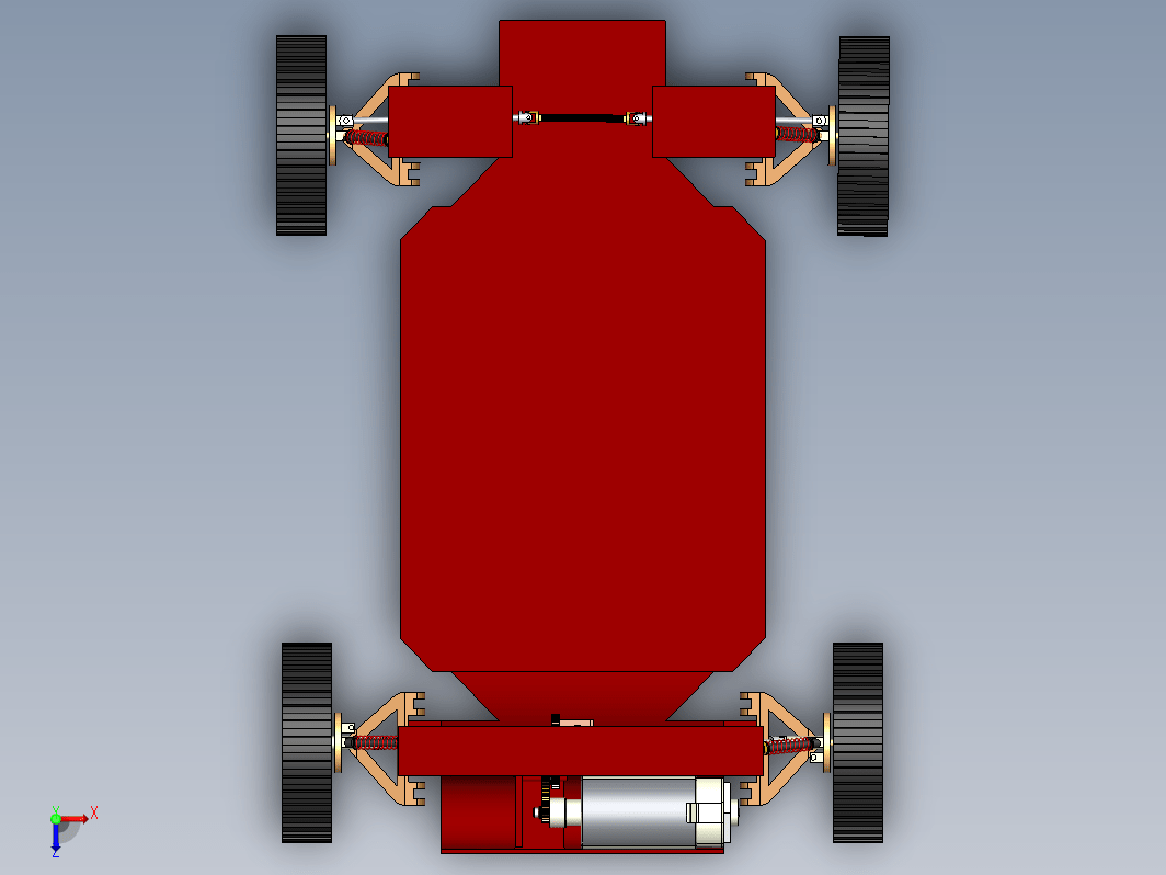 电池玩具车底盘结构