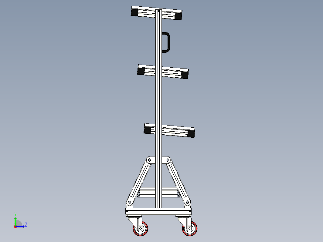 四层移动托盘架小车