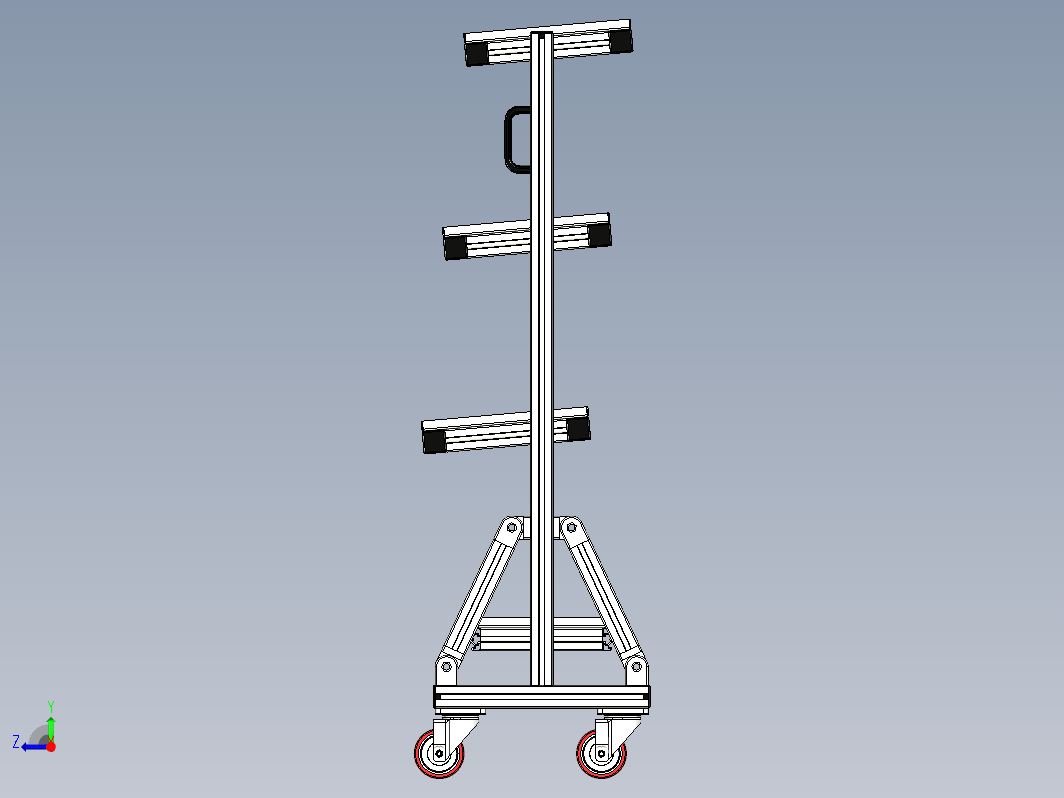 四层移动托盘架小车