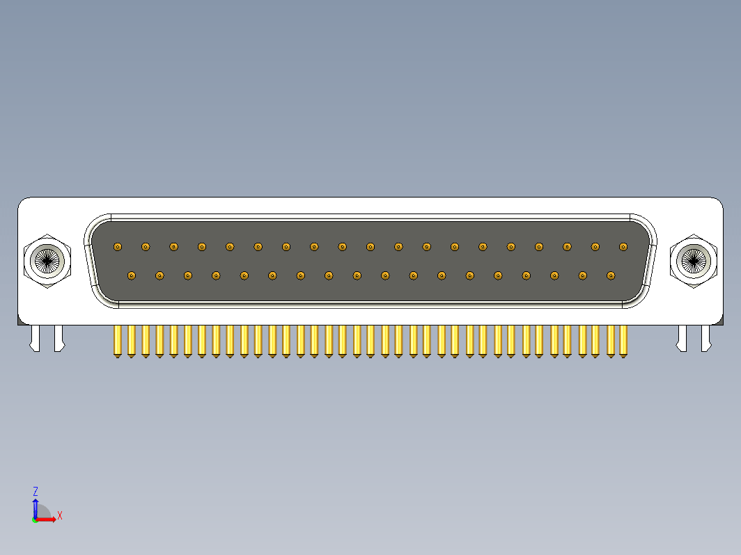 DB-9,25,37 公直角连接器