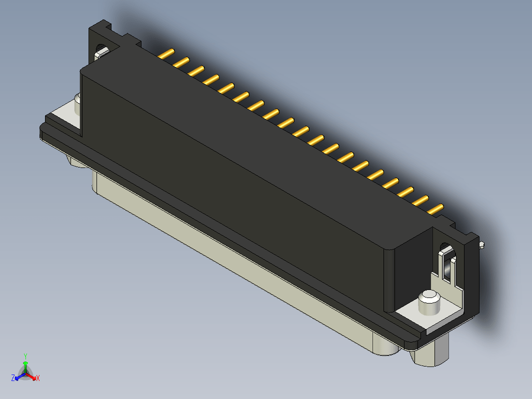 DB-9,25,37 公直角连接器