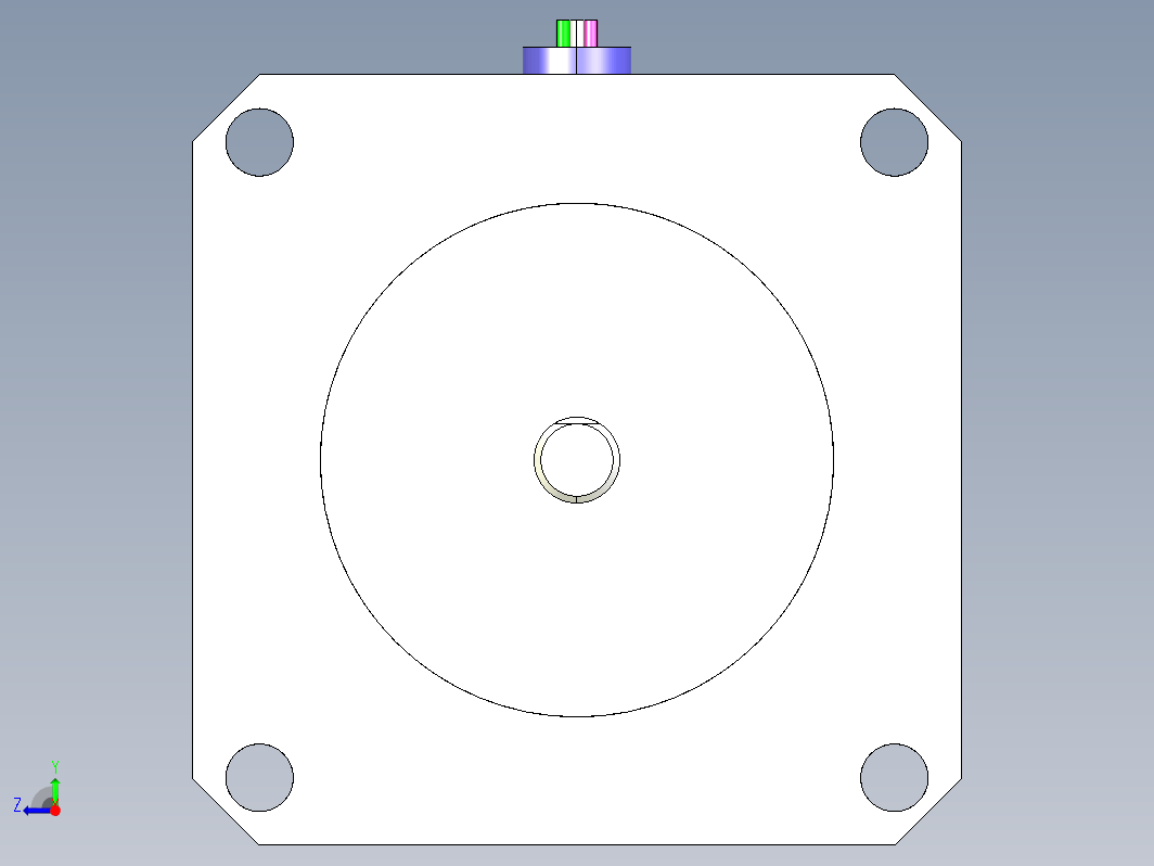 YK364A  57mm三相步进电机（3D）