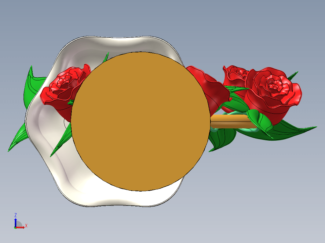 玫瑰花工艺灯3D