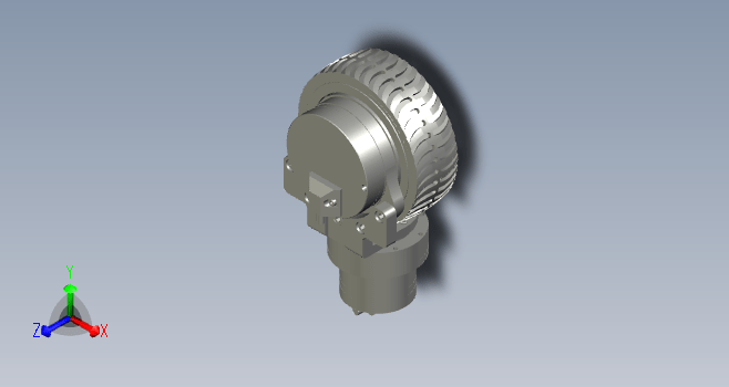舵轮模型轮毂电机三维Stp无参+=