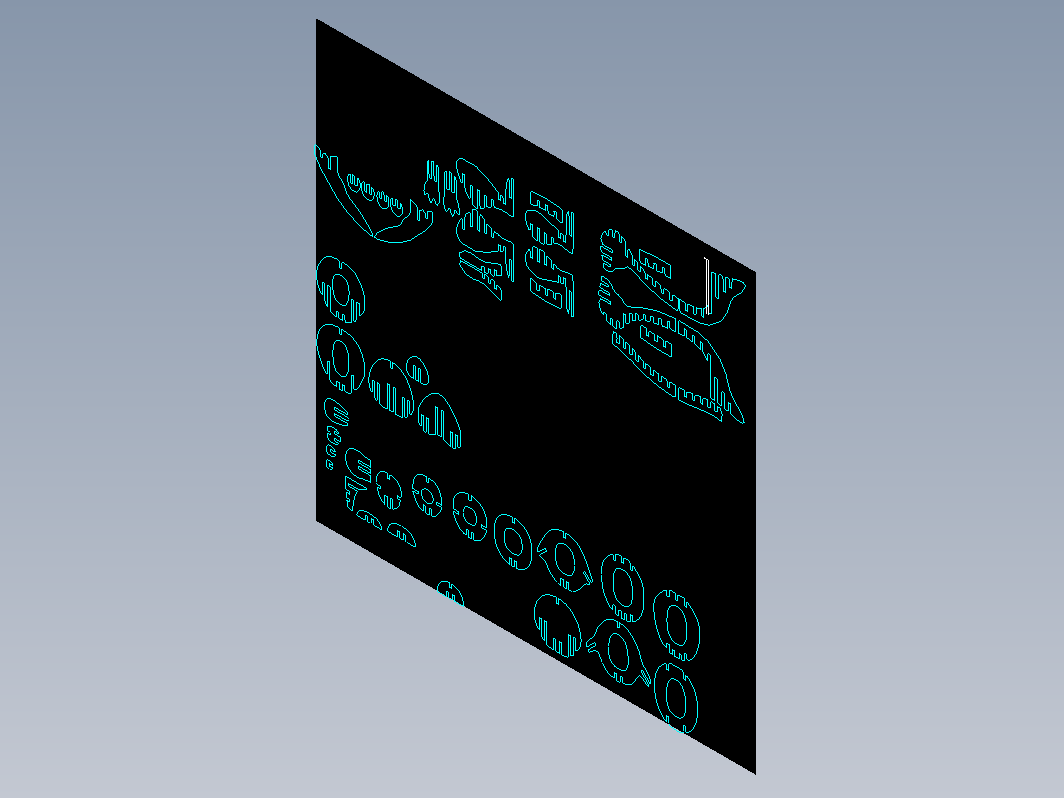 企鹅激光雕刻CAD图纸 dxf格式