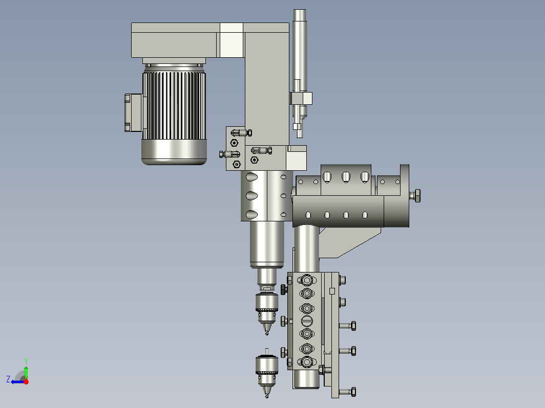 钻头调整机构3D模型图纸