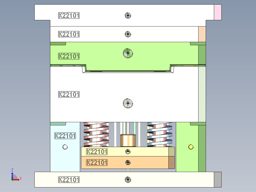 轨道灯配件模图（细水口）