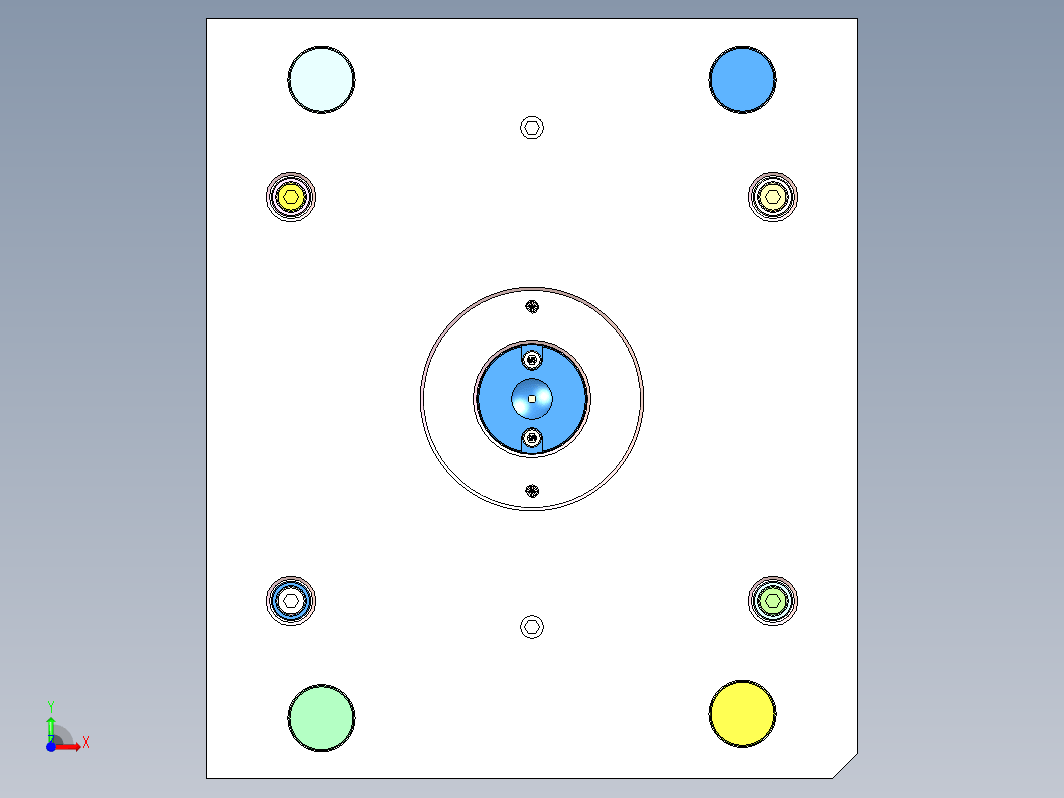 轨道灯配件模图（细水口）