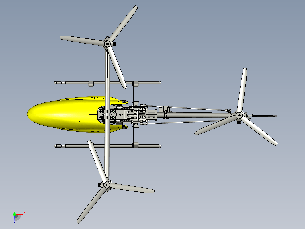 三旋翼直升机(多旋翼飞行器)