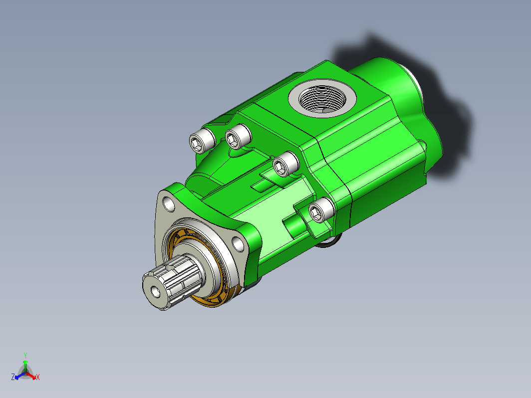 齿轮泵半剖结构 Gearpump