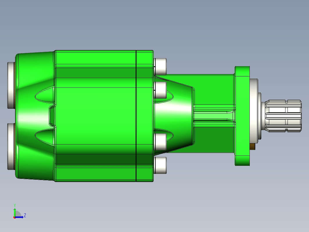 齿轮泵半剖结构 Gearpump