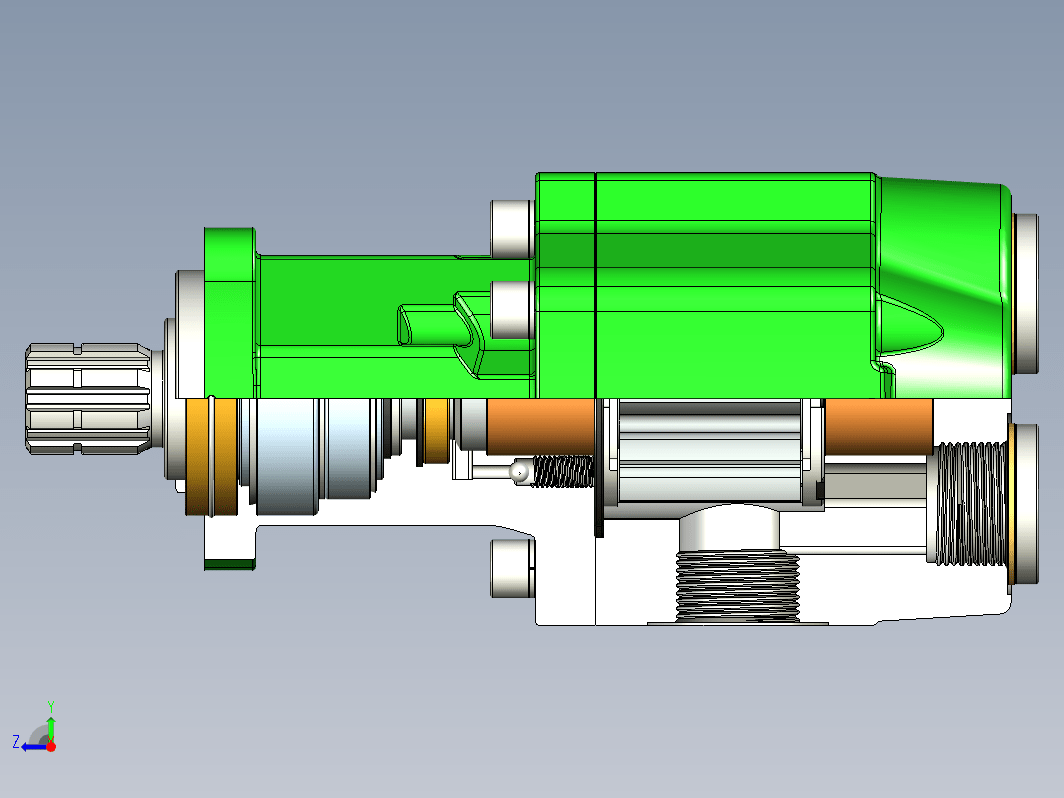 齿轮泵半剖结构 Gearpump