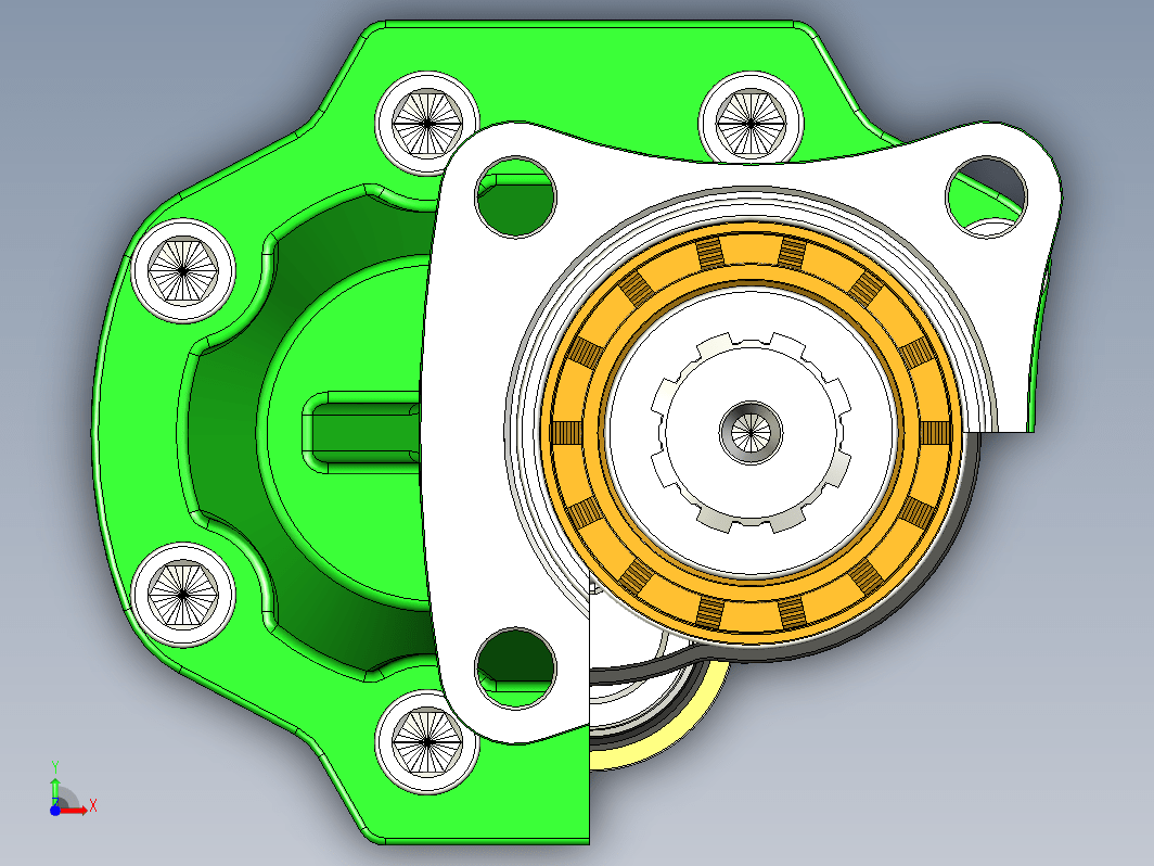 齿轮泵半剖结构 Gearpump