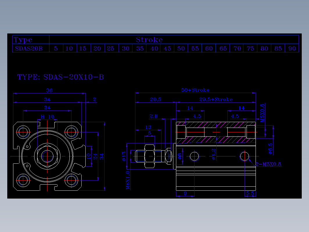 SDA气缸 83-SDA-20-SW