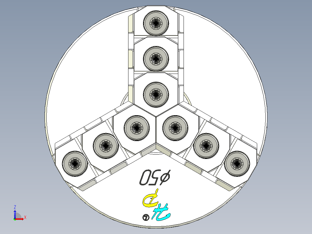 50mm三爪卡盘